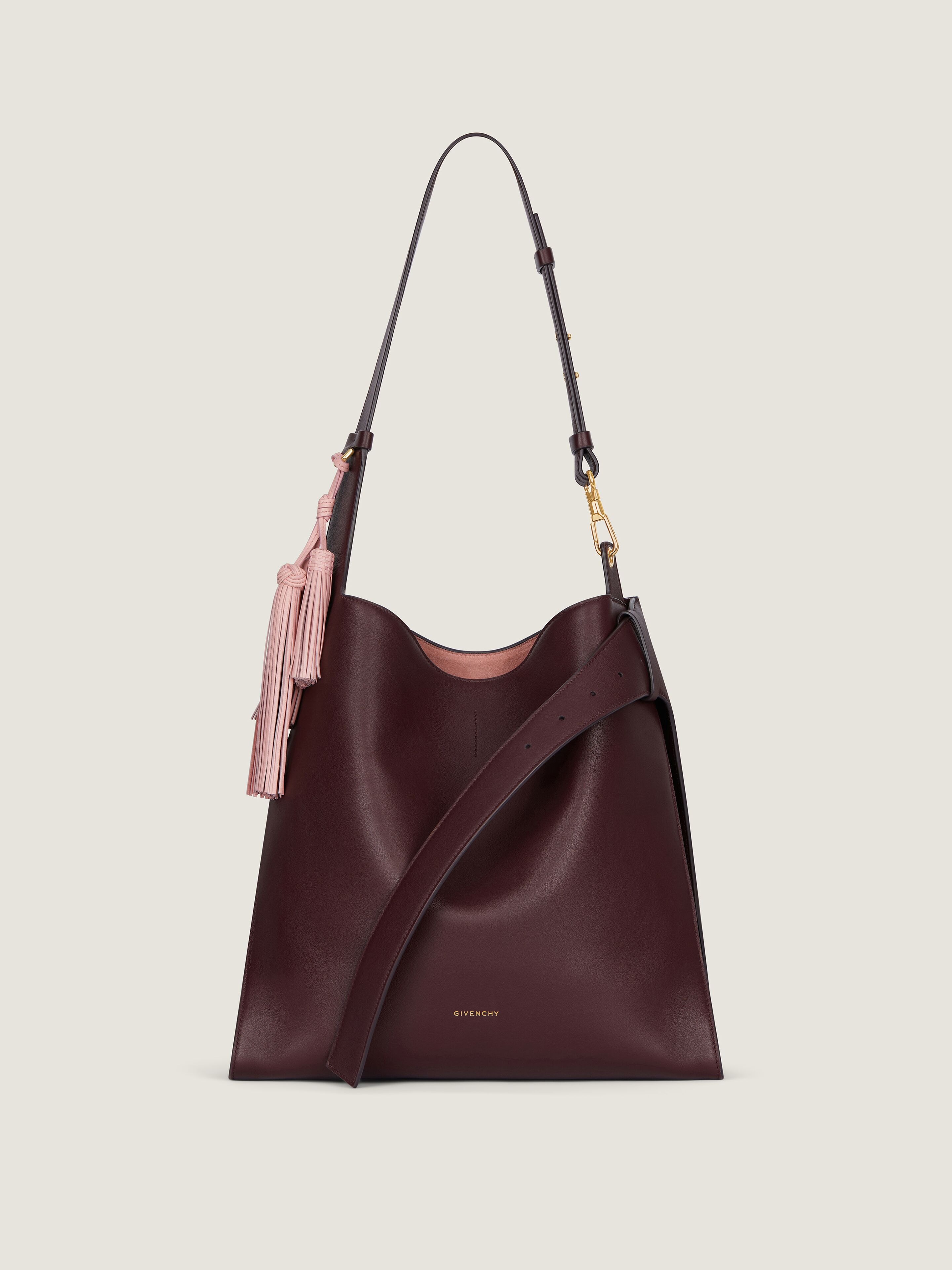 Medium Belted Hobo bag in leather